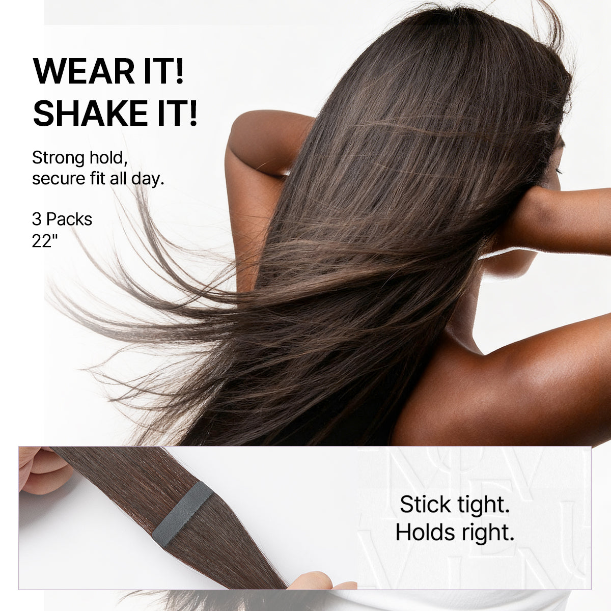 Tape In Hair Extensions Human Hair 20pcs 50g Rich Mocha Brown Silky Straight Invisible Double Sided Tape Extensions-05