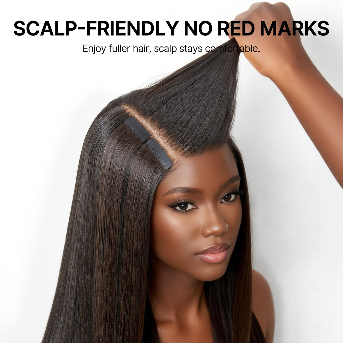 Tape In Hair Extensions Human Hair 20pcs 50g Rich Mocha Brown Silky Straight Invisible Double Sided Tape Extensions-06