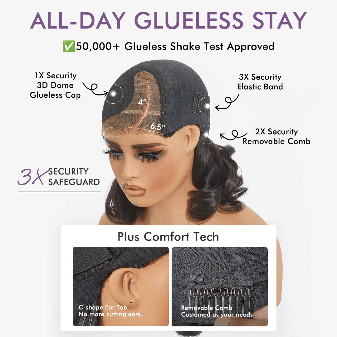 48H Delivery | Luvme All-Day Comfort™ PartingMax 7x6 HD Lace Glueless Wig Soft Loose Wave Human Hair Wig Pre-Cut Lace - US Only-08