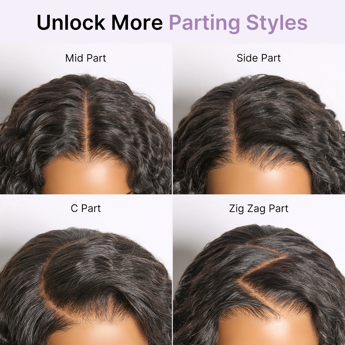 Luvme All-Day Comfort Water Wave HD Lace Human Hair Wig with 180% density, glueless 7x6 closure, soft and full look