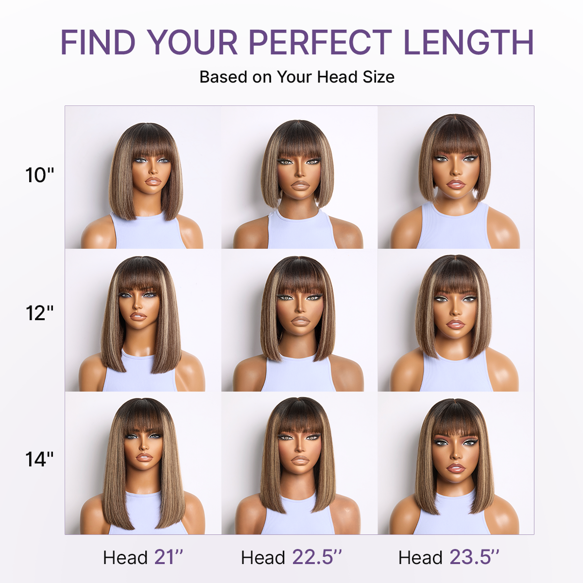 Special Add-On | Beginner Friendly Honey Blonde Highlight Yaki Blunt Cut Bob Glueless Minimalist Lace Bob Wig with Bangs-09