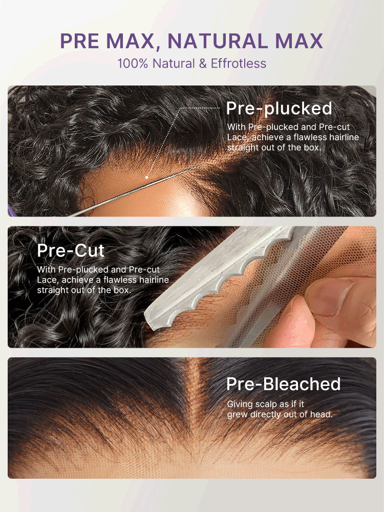 New Customers Only | Water Wave Pixie Cut Water Wave Glueless Minimalist HD Lace Short Curly Wig-13
