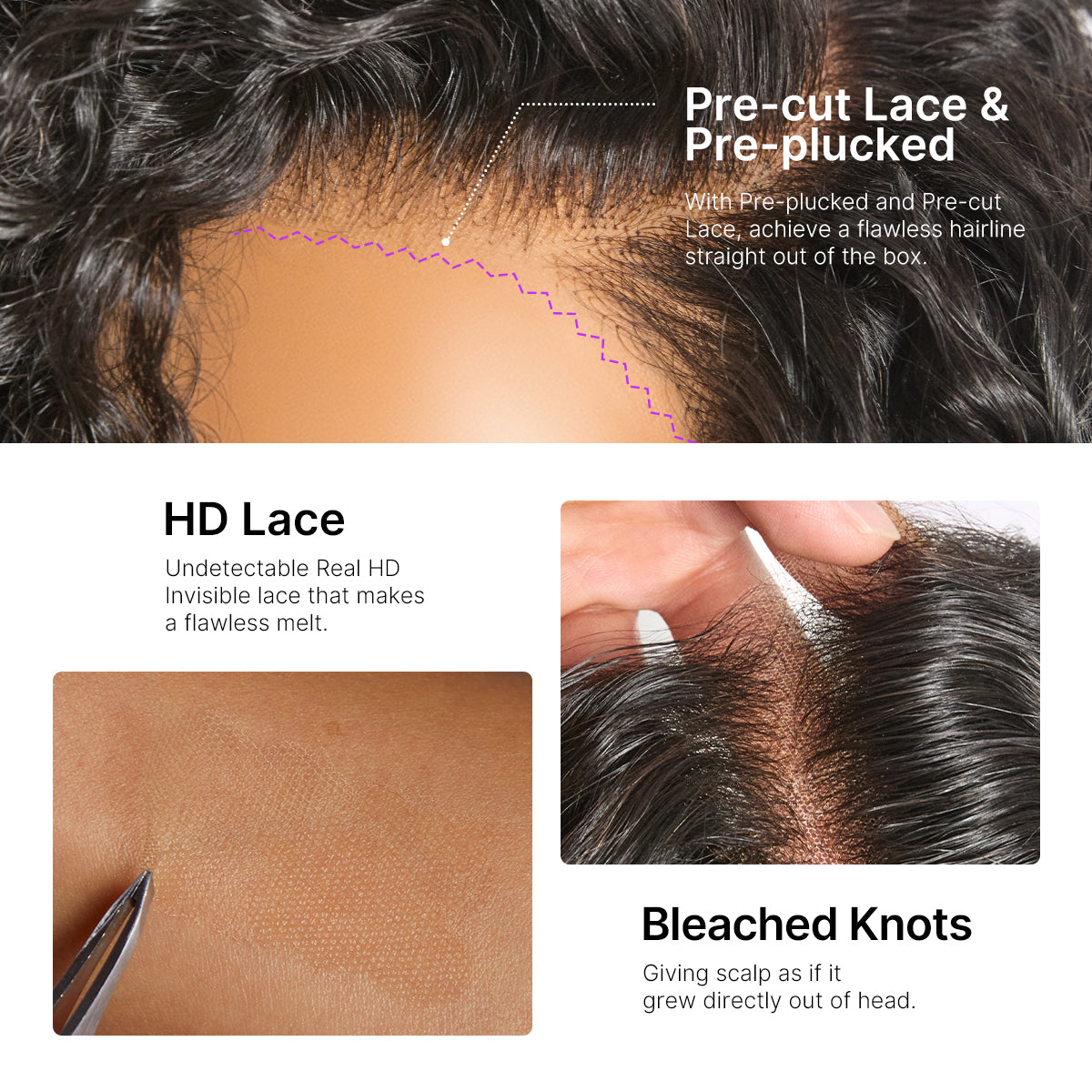 Luvme Hair water wave pixie cut wig with short curly style, HD lace, glueless design, minimalistic water wave wig for new customers