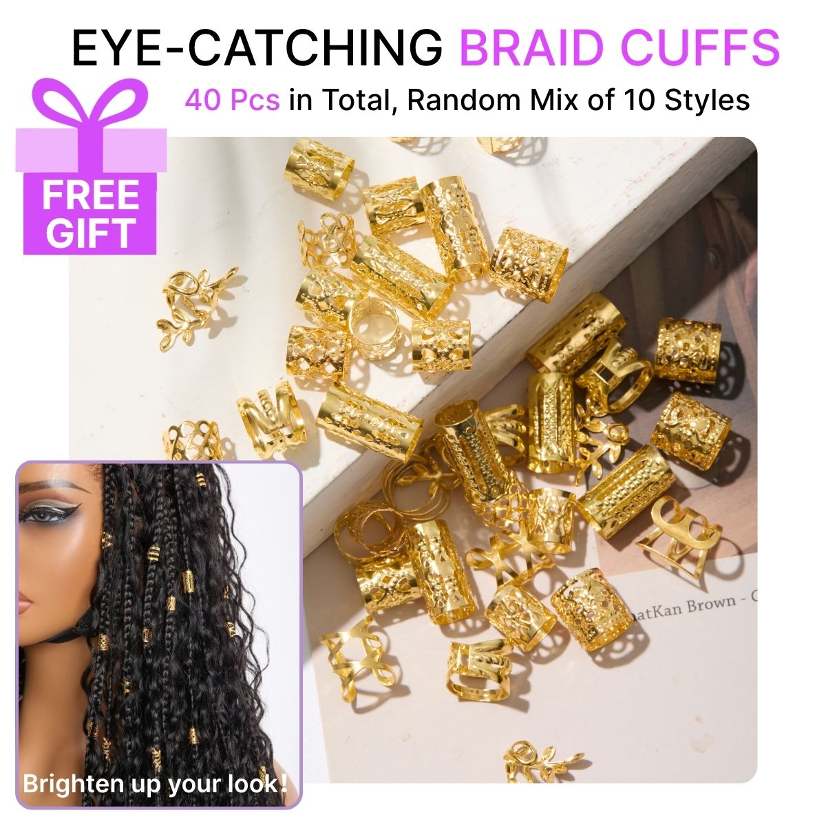 Readitress™ French Curl Knotless Boho Braids HD Full Lace Long Wig Flexi Fit Invisi Drawstring Cap - US Only-55