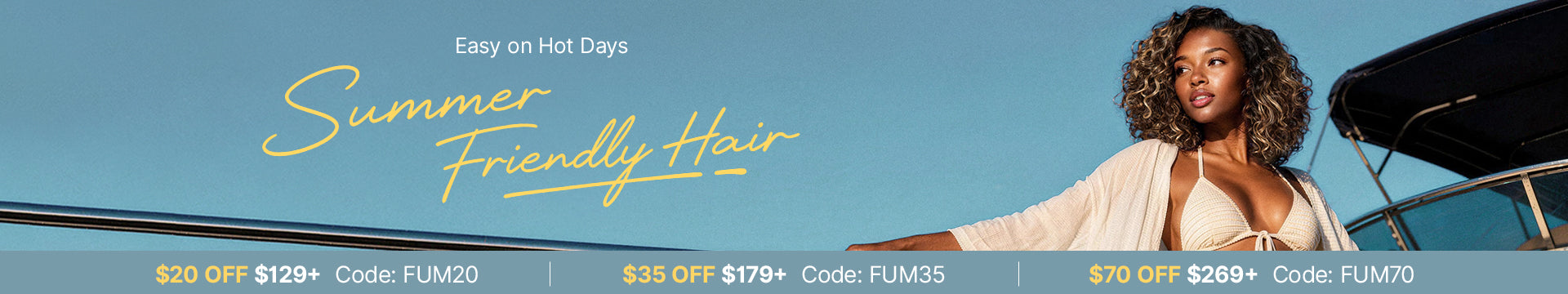 summer friend hair banner