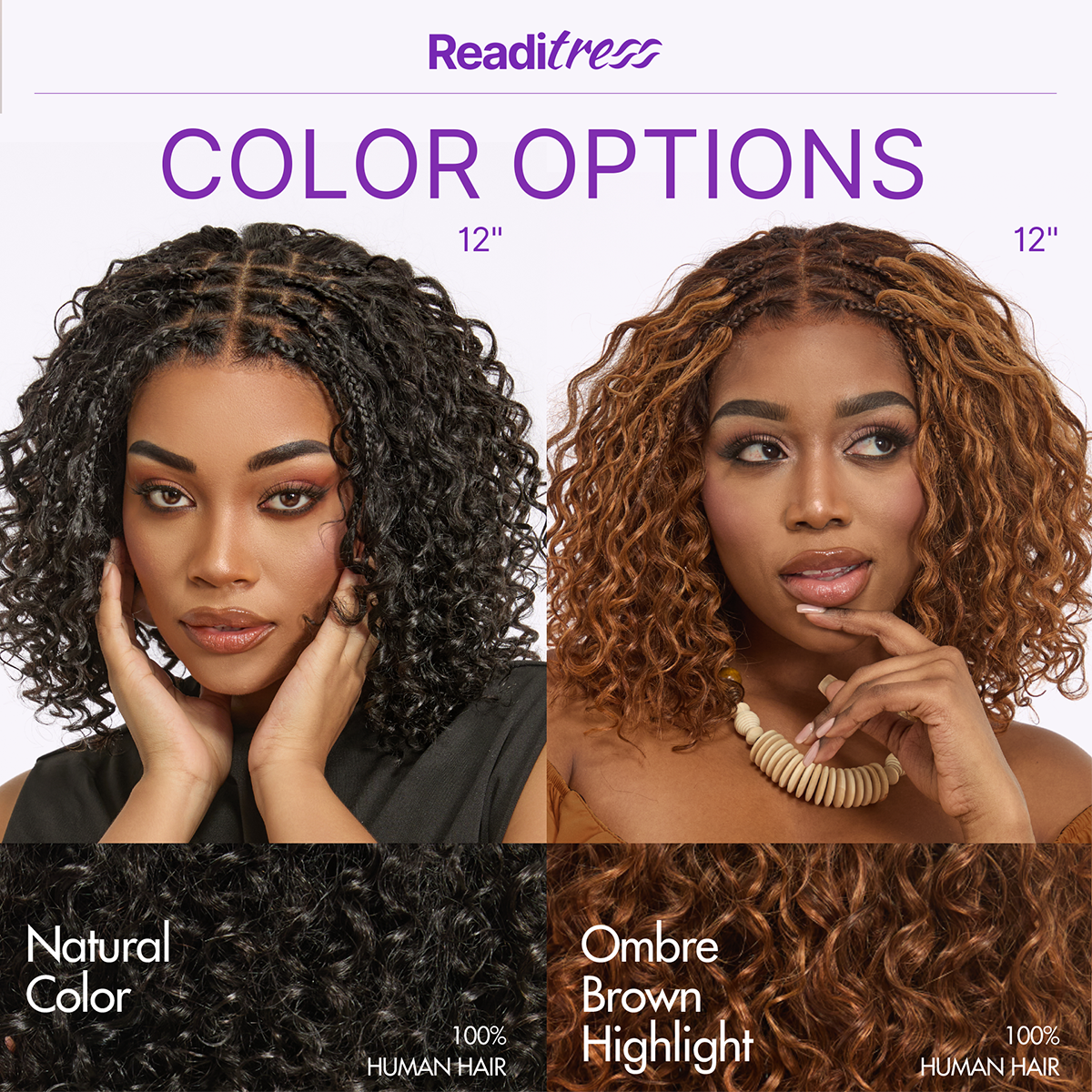 Luvme Hair Readitress™ Boho Braids deep curly glueless lace wig with braided top, 5x5 closure, human hair, pre-cut lace.