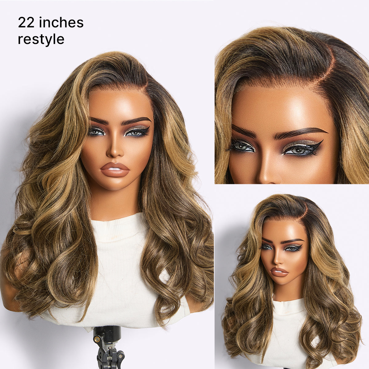 New Customers Only | Luvme All-Day Comfort Wig 180% Density Blonde Highlight Butterfly Cut Layered Light Yaki Straight Glueless 7x6 Closure HD Lace Wig Pre-Cut Lace-04