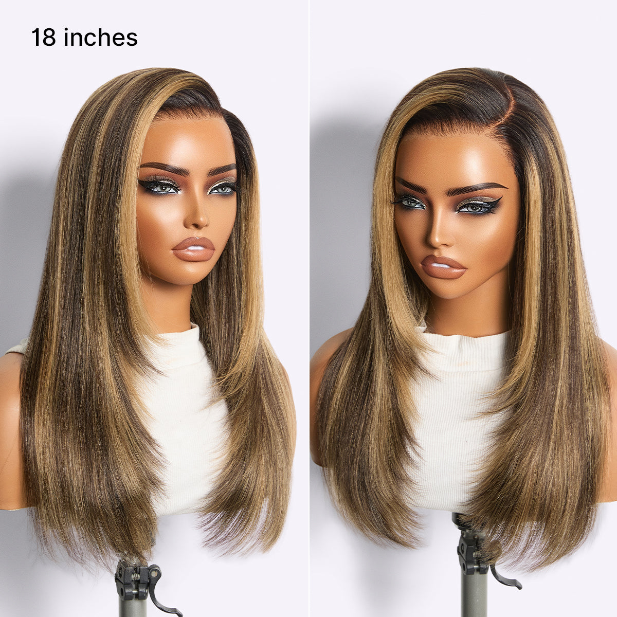 Luvme All-Day Comfort Wig 180% Density Blonde Highlight Butterfly Cut Layered Light Yaki Straight Glueless 7x6 Closure HD Lace Wig Pre-Cut Lace-15
