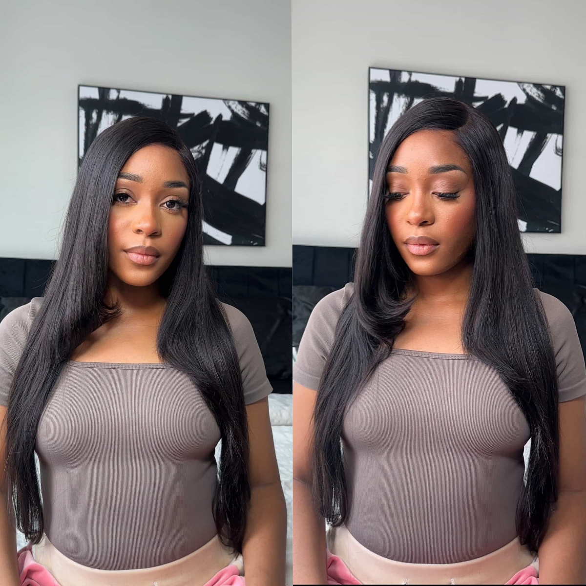 22 Inch=$199.9 | Luvme All-Day Comfort™ Wig 180% Density Butterfly Cut Layered Light Yaki Straight Glueless 7x6 Closure HD Lace Human Hair Wig Pre-Cut Lace-30