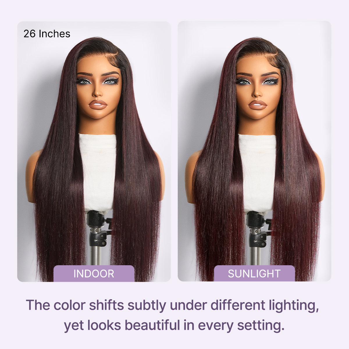 Luvme All-Day Comfort Wig 180% Density Rich Dark Plum Bone Straight with Baby Hair PartingMax Glueless 7x6 Closure HD Lace Wig Pre-Cut Lace-13