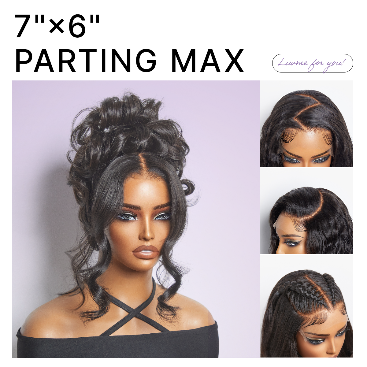 Luvme All-Day Comfort™ 7x6 HD lace body wave wig with pre-cut lace, long length, and glueless closure for natural style.