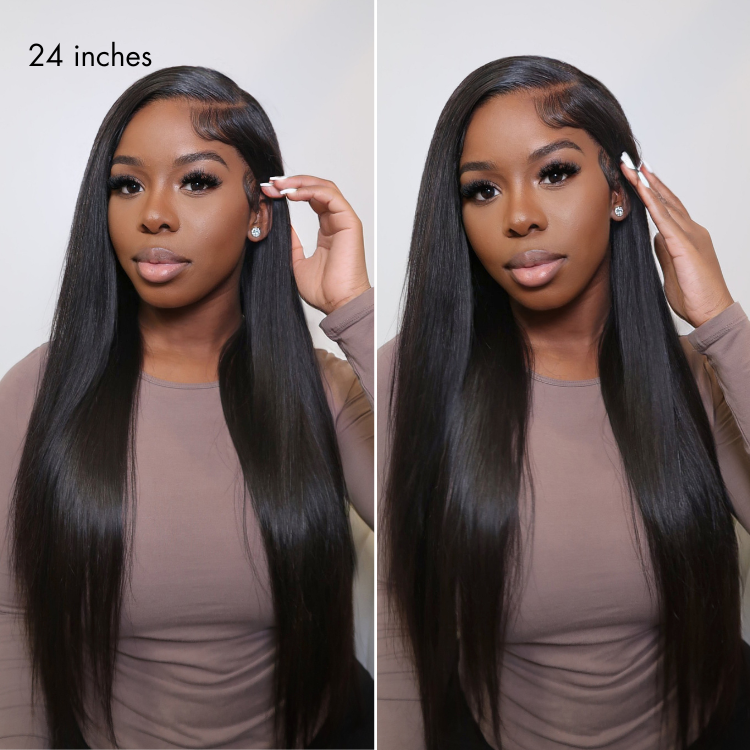 Luvme Hair All-Day Comfort™ bone straight HD lace wig with baby hair, 180% density, 7x6 closure, pre-cut lace, glueless design