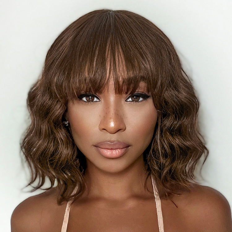 2 For $139.9 | 10 Inches Loose Wave Glueless Minimalist Lace Wavy Bob Wig+ 8 Inches Dark Red Water Wave Glueless Minimalist Lace Curly Wig No Code Needed-02