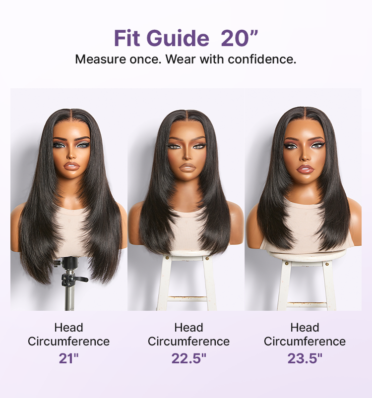 PreMax Super Natural Hairline Face-Framing Layered Cut Silky Straight Glueless 13x4 Frontal Lace Wig Human Hair Pre-Cut Lace-14