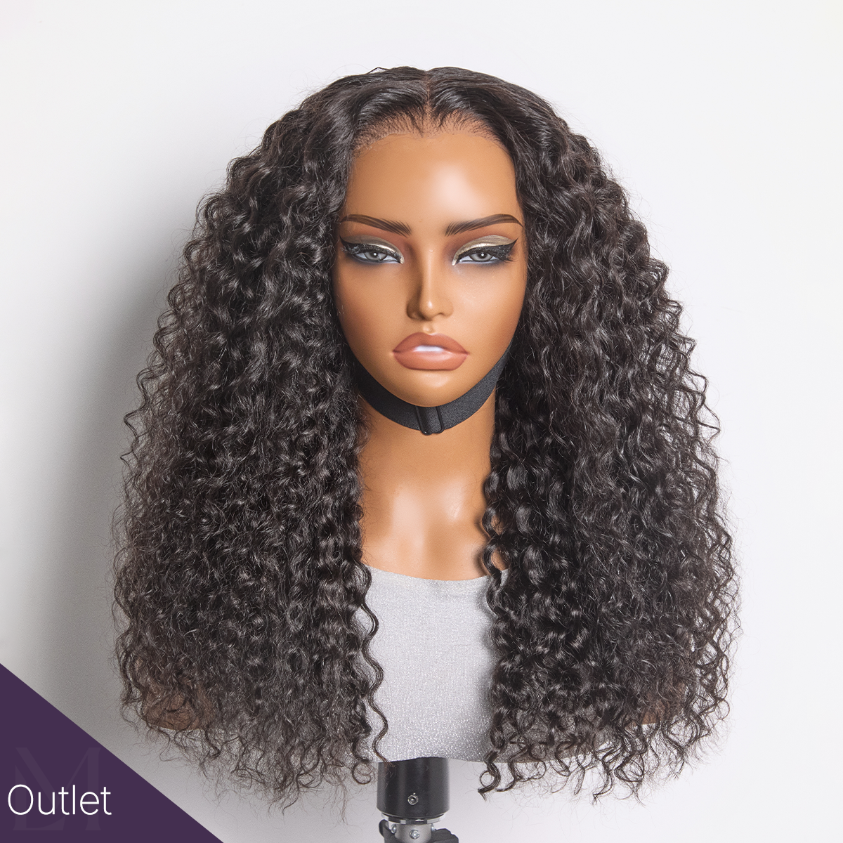 Outlet | Trendy Deep Wave Glueless 13x4 Frontal Lace Curly Wig-01