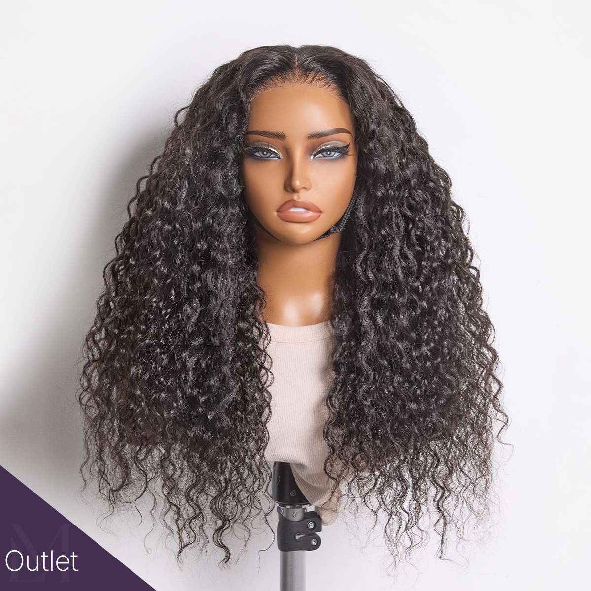 Outlet | Water Wave Glueless 5x5 Closure Regular Lace Long Curly Wig Beginner Friendly-01