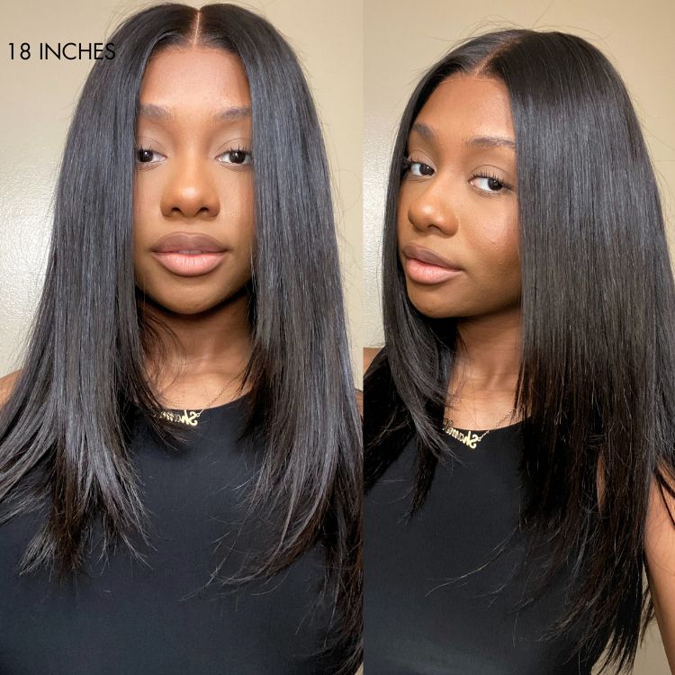 18 Inches=$169.9 | NatureMAX™ Silky Straight Glueless Ear-to-ear 13x4 HD Lace Front Wig Pre-Cut Lace-01