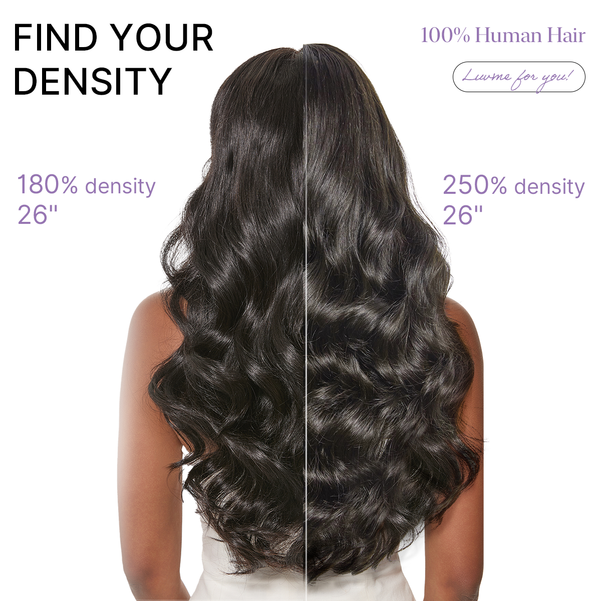 Luvme All-Day Comfort™ wig with 7x6 HD lace closure, loose body wave, long length, pre-cut lace, and natural parting.