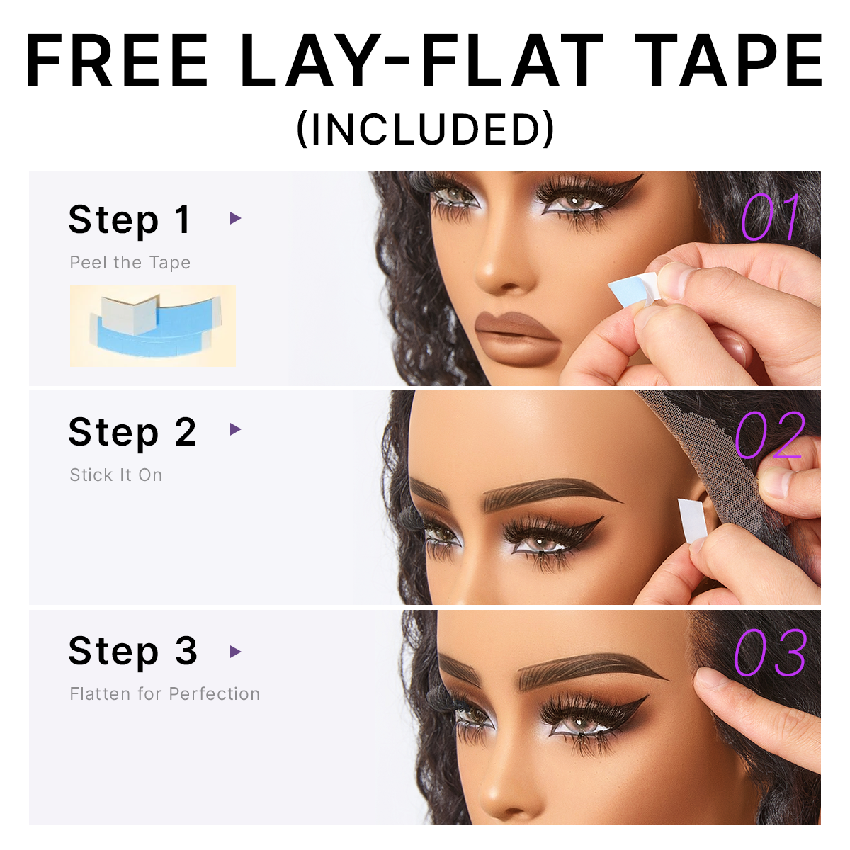 PreMax 180% / 250% Density Water Wave Glueless Flexi-Fit Drawstring 13x4 Frontal Lace Fluffy Curly Wig Pre-Cut Lace-41