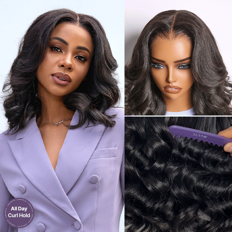 shoulder-length body wave glueless wig for graduation hairstyles