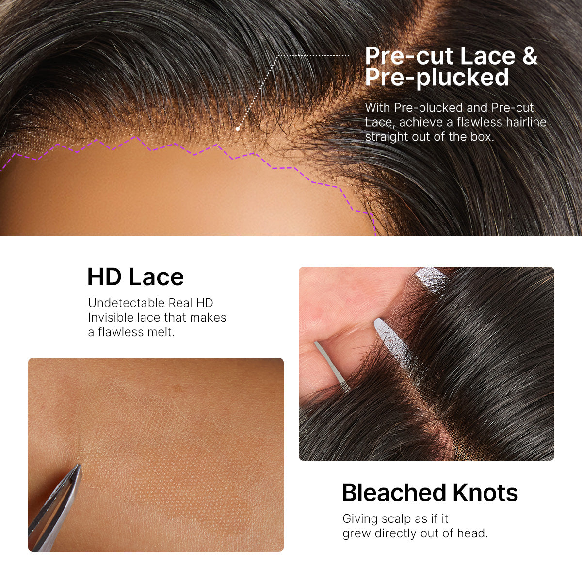 Caramel brown layered wavy lace wig by Luvme Hair featuring a glueless HD minimalistic design and pre-cut style.