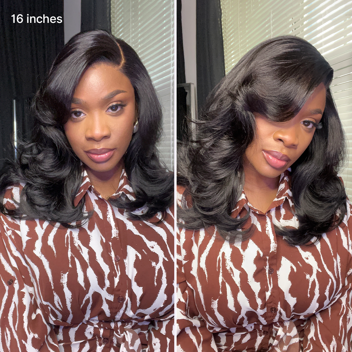 Luvme Hair butterfly cut layered wavy short wig with glueless HD lace and minimalist design, showcasing effortless chic style.