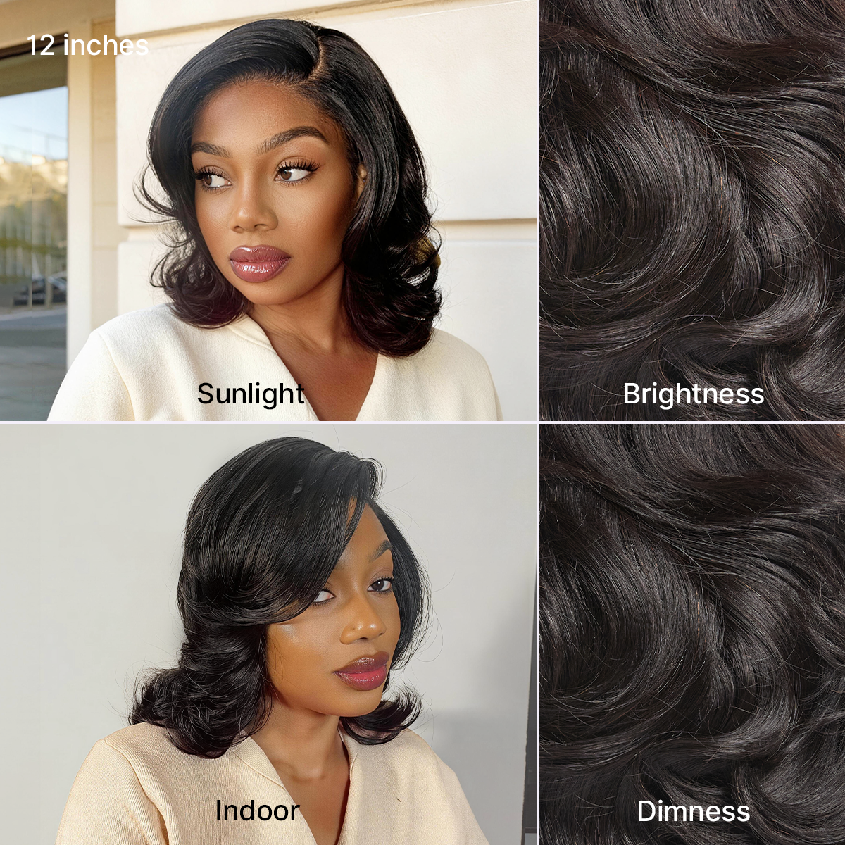 Luvme Hair butterfly cut layered wavy short wig with glueless lace, HD minimal lace, and chic, effortless style.