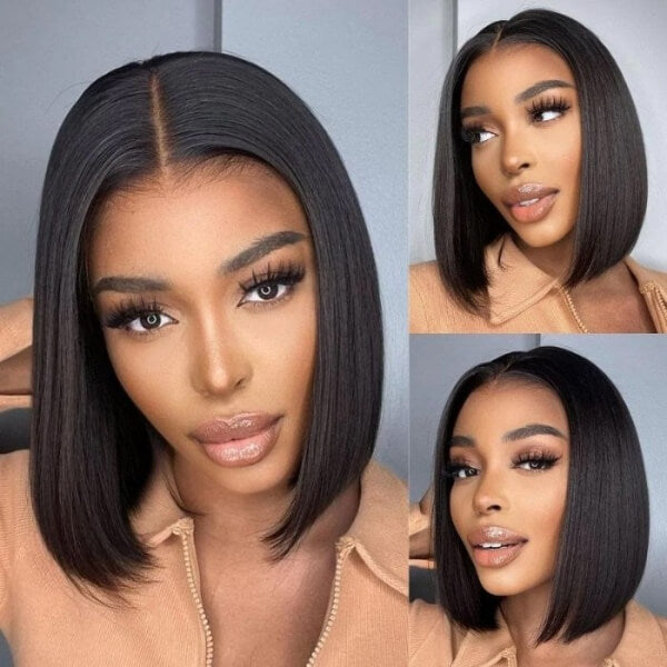 Glueless 4x4 Closure Undetectable HD Lace Bob Wig 100% Human Hair | Pre-bleached Knots-05