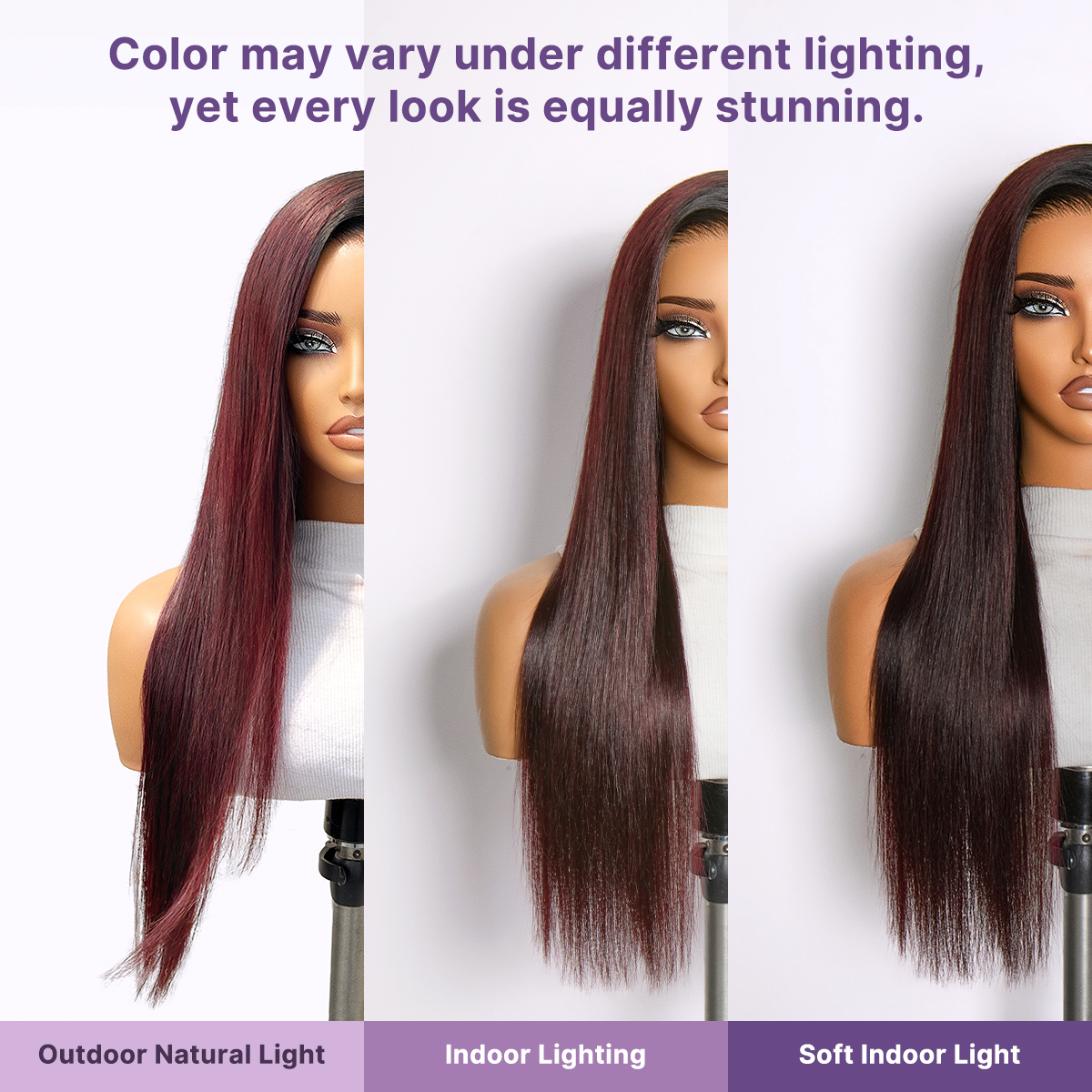 Luvme All-Day Comfort Wig 180% Density Rich Dark Plum Bone Straight with Baby Hair PartingMax Glueless 7x6 Closure HD Lace Wig Pre-Cut Lace-23