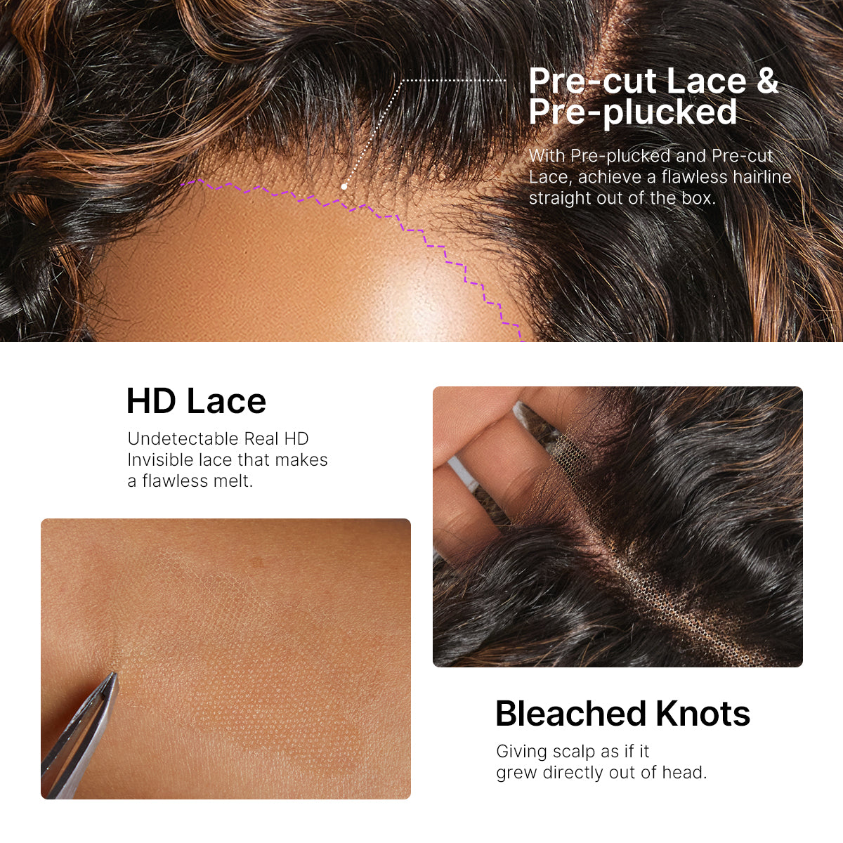 Luvme Hair brown water wave pixie cut wig with curly, short, glueless HD lace, minimalist style, and natural hair texture.