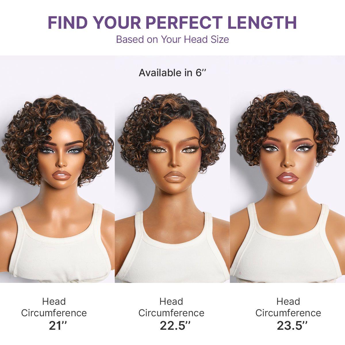 New Customers Only | Brown Highlight Water Wave Pixie Cut Glueless Minimalist HD Lace Short Curly Wig-10