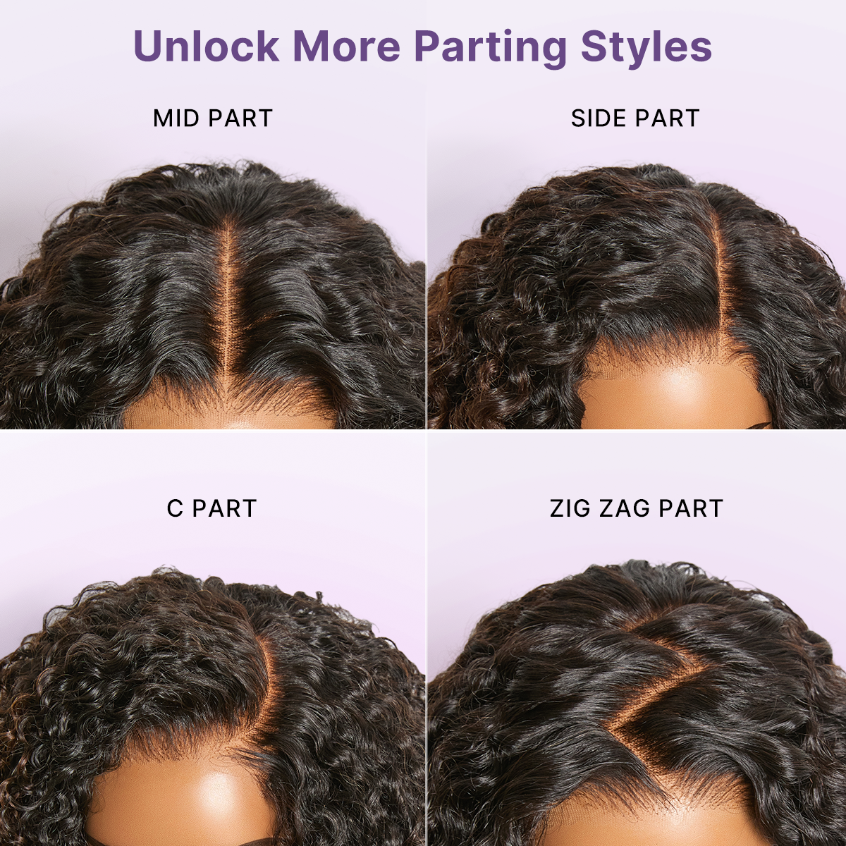 Wear & Go Ombre Brown Fluffy Curly 180% Density Glueless 5x5 Closure HD Lace Wig Pre-Cut Lace-07