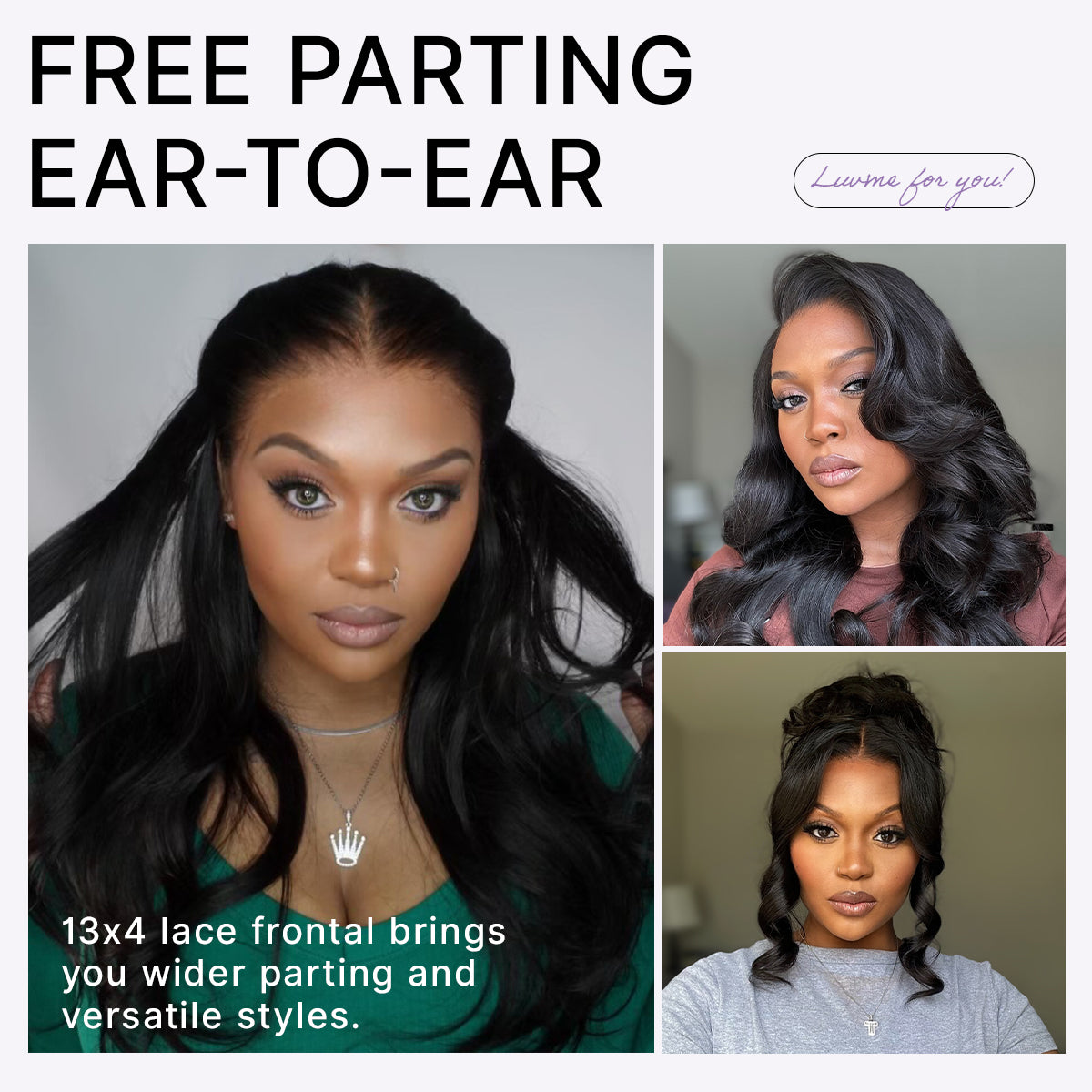 Luvme Hair PreMax silky straight lace wig with natural hairline, 13x4 frontal, human hair, glueless, pre-cut lace for a seamless look.
