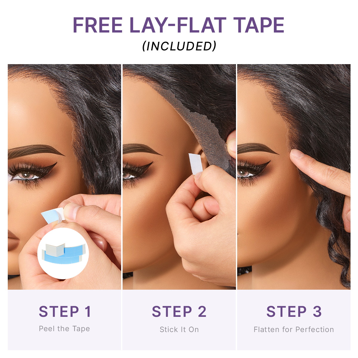 PreMax 180% / 250% Density Water Wave Glueless Flexi-Fit Drawstring 13x4 Frontal Lace Fluffy Curly Wig Pre-Cut Lace-55