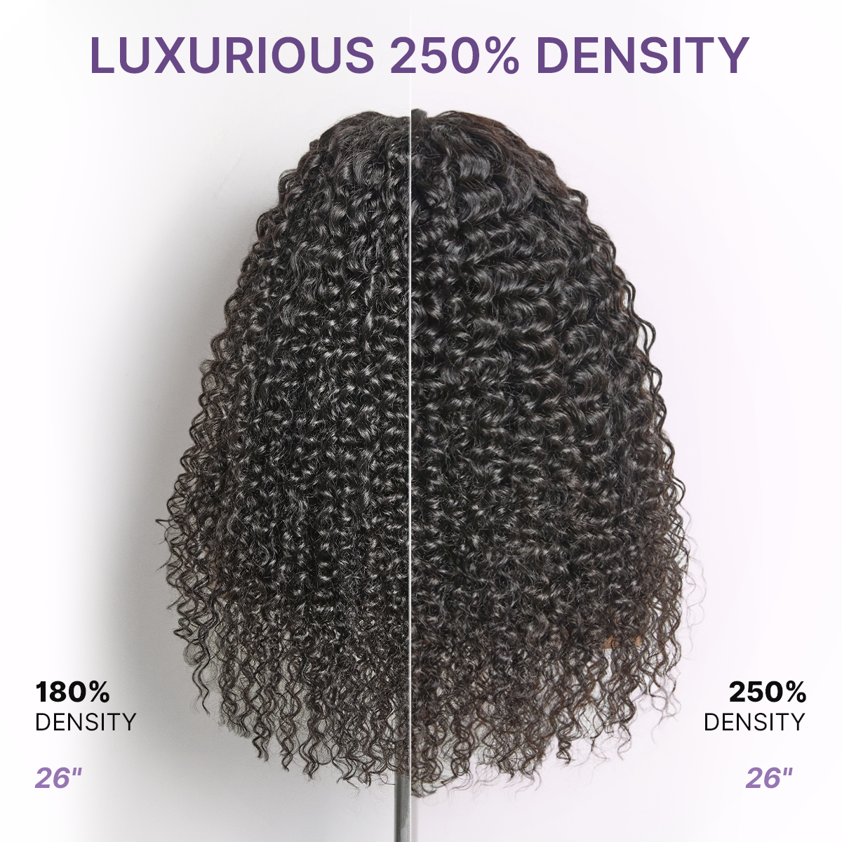 PreMax 180% / 250% Density Water Wave Glueless Flexi-Fit Drawstring 13x4 Frontal Lace Fluffy Curly Wig Pre-Cut Lace-54