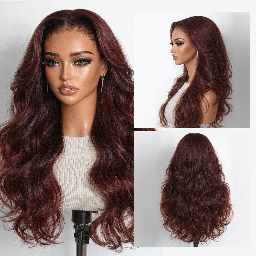 Luvme All-Day Comfort™ Wig Glueless 7x6 Closure HD Lace Chocolate Cherry Loose Body Wave Long Wig Pre-Cut Lace-01