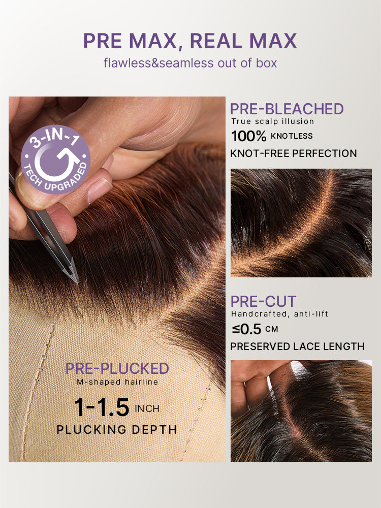 Dark Root Ombre Brown Mature Bouncy Loose Wave Glueless Minimalist HD Lace Wig Ready to Go-12