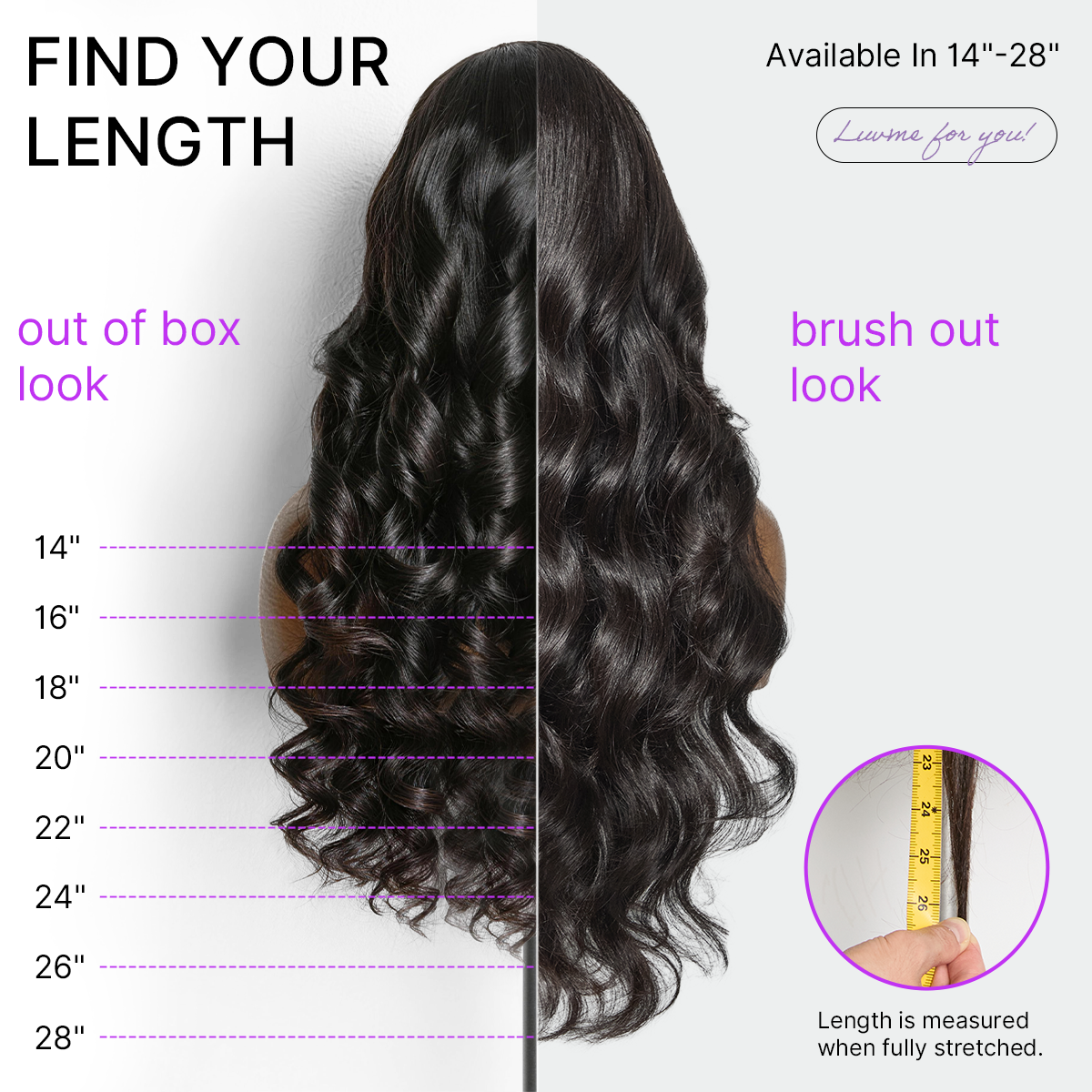 Luvme All-Day Comfort™ Wig 180% Density Loose Body Wave Glueless 7x6 Closure HD Lace Human Hair Wig with Bangs Pre-Cut Lace-73