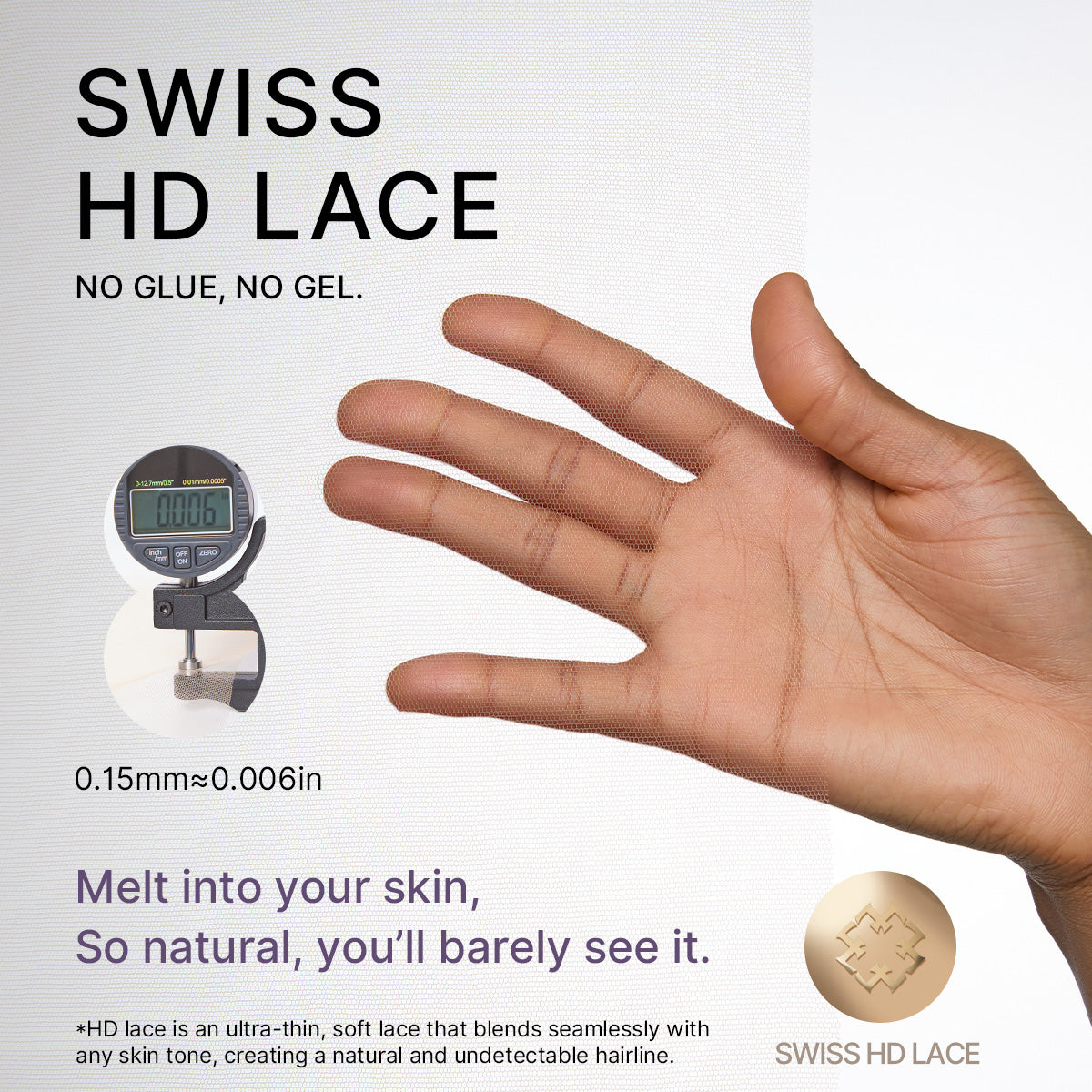 Luvme All-Day Comfort™ Wig 180% Density Loose Body Wave Glueless 7x6 Closure HD Lace Human Hair Wig with Bangs Pre-Cut Lace-76