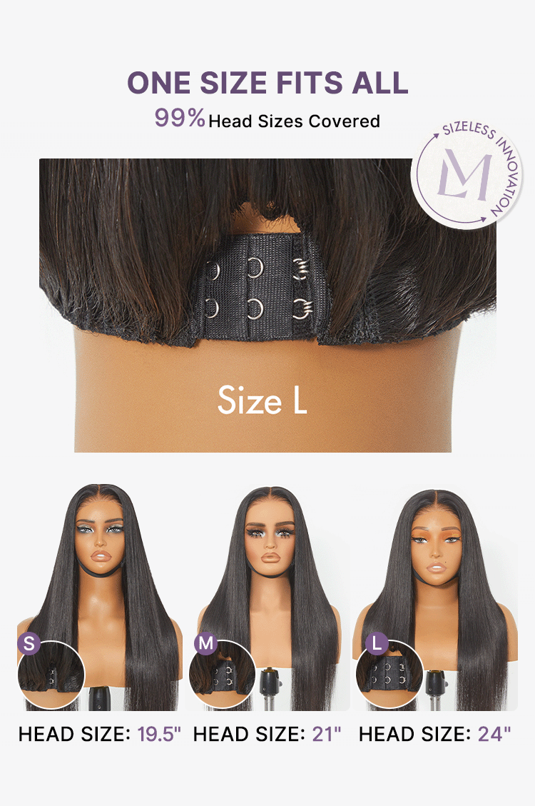 New Customers Only | Luvme All-Day Comfort™ Wig 180% Density Loose Body Wave Glueless 7x6 Closure HD Lace Human Hair Wig with Bangs Pre-Cut Lace-24