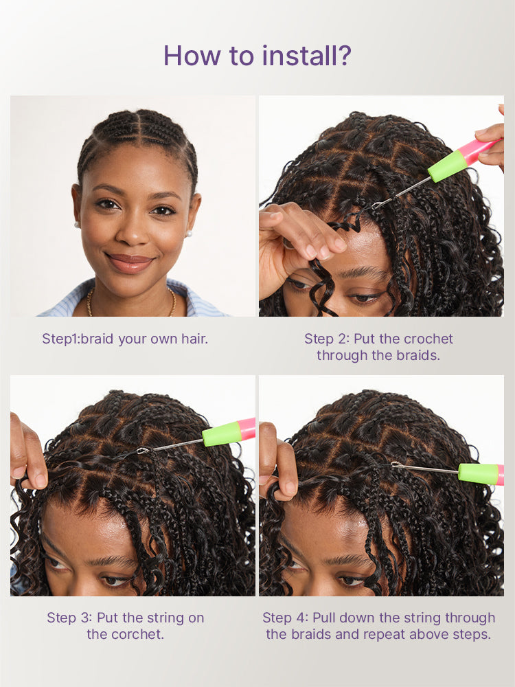 Luvme Hair-Readitress™ Pre-Separated Reusable Feather Crochet Human Hair Extensions Deep Wave / Kinky Straight Protective Style with Free Gifts - US Only-19