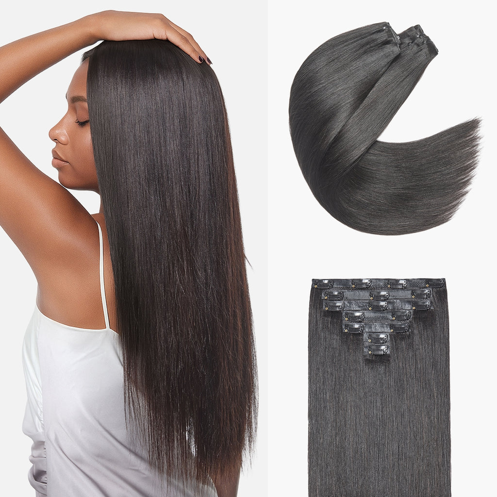 Invisible Yaki Straight Clip-in Hair