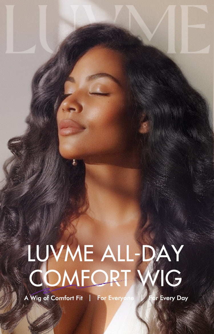Luvme All-Day Comfort™ Wig 180% Density Ombre Brown Butterfly Cut Layered Light Yaki Straight Glueless 7x6 Closure HD Lace Human Hair Wig Pre-Cut Lace-61