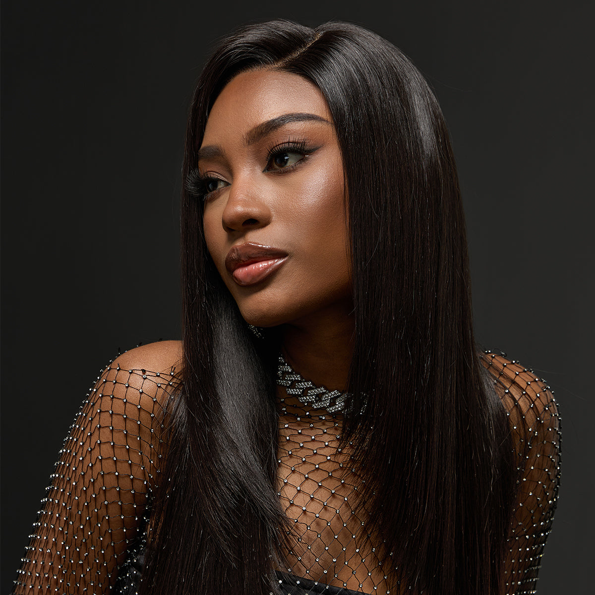 Luvme Hair It Girl RawMagic x Kim Kimble silky straight 13x6 lace frontal HD wig with drawstring cap, natural hairline and sleek finish.