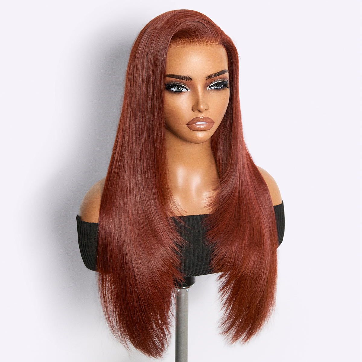 It Girl RawMagic x Kim Kimble silky straight 13x6 lace frontal wig with HD lace, drawstring cap, by Luvme Hair.