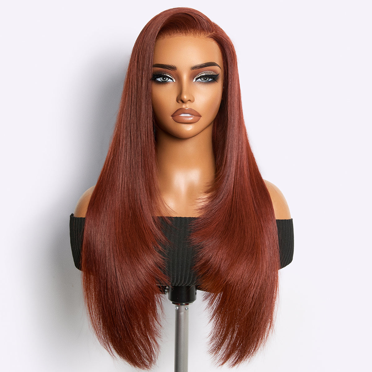 It Girl RawMagic x Kim Kimble Luvme Hair silky straight 13x6 HD lace frontal wig with drawstring cap, showcasing smooth, natural hair.