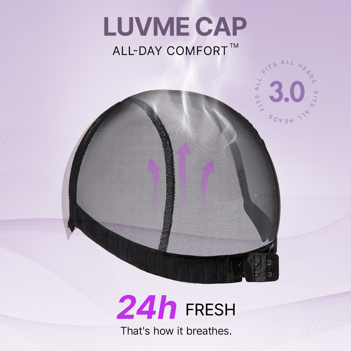 Luvme All-Day Comfort HD Lace Wig with 180% density in rich dark plum, loose body wave, 7x6 closure, pre-cut lace.