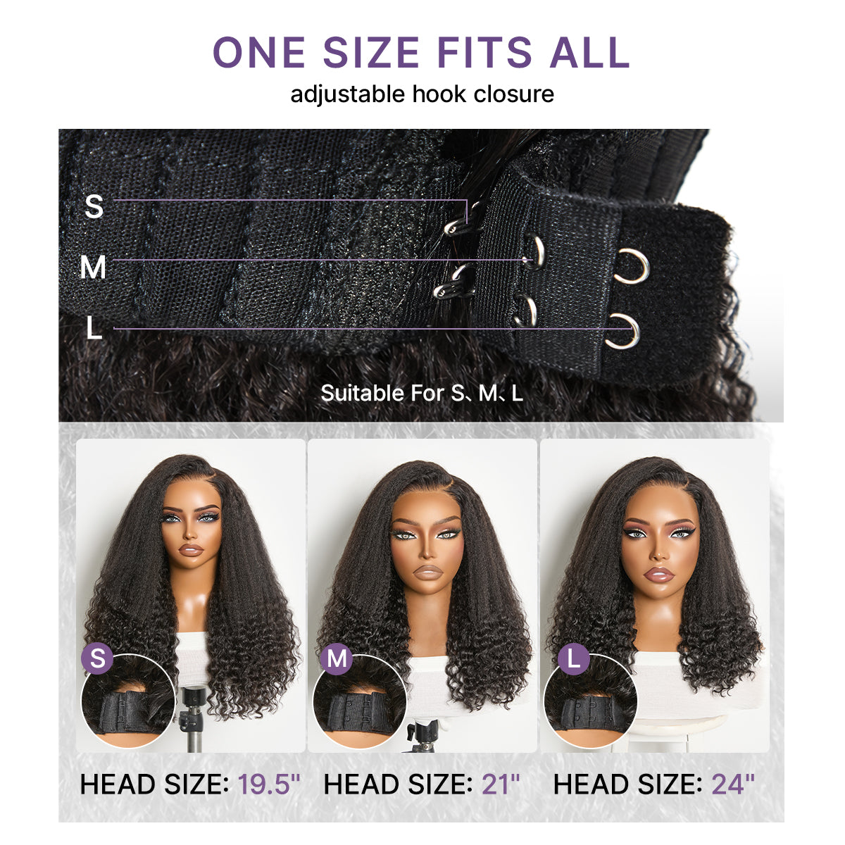 Luvme All-Day Comfort Wig PartingMax Natural Black Kinky Straight to C