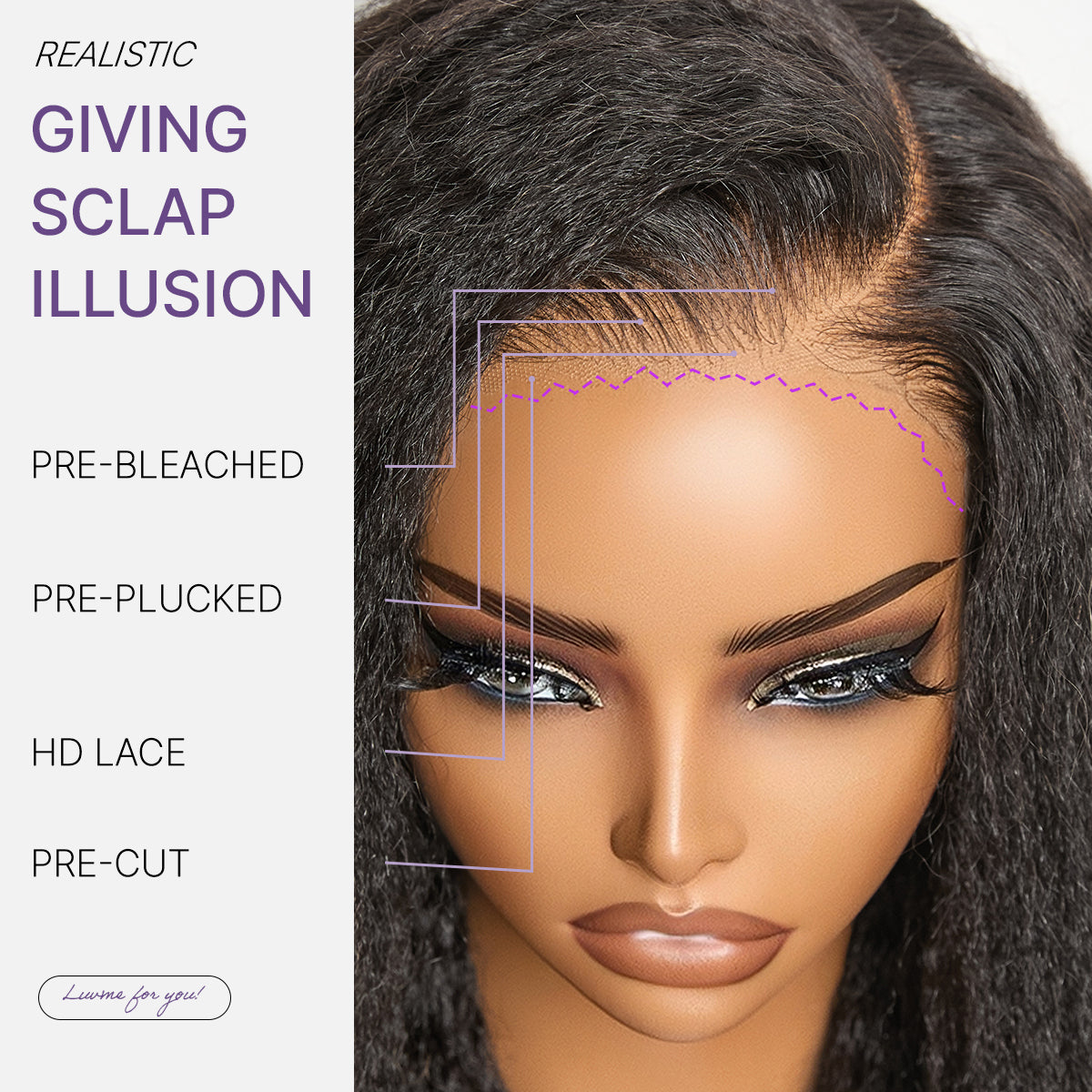 Luvme All-Day Comfort Wig PartingMax Natural Black Kinky Straight to Curly 7x6 Closure HD Lace Glueless Wig Pre Cut Lace-08