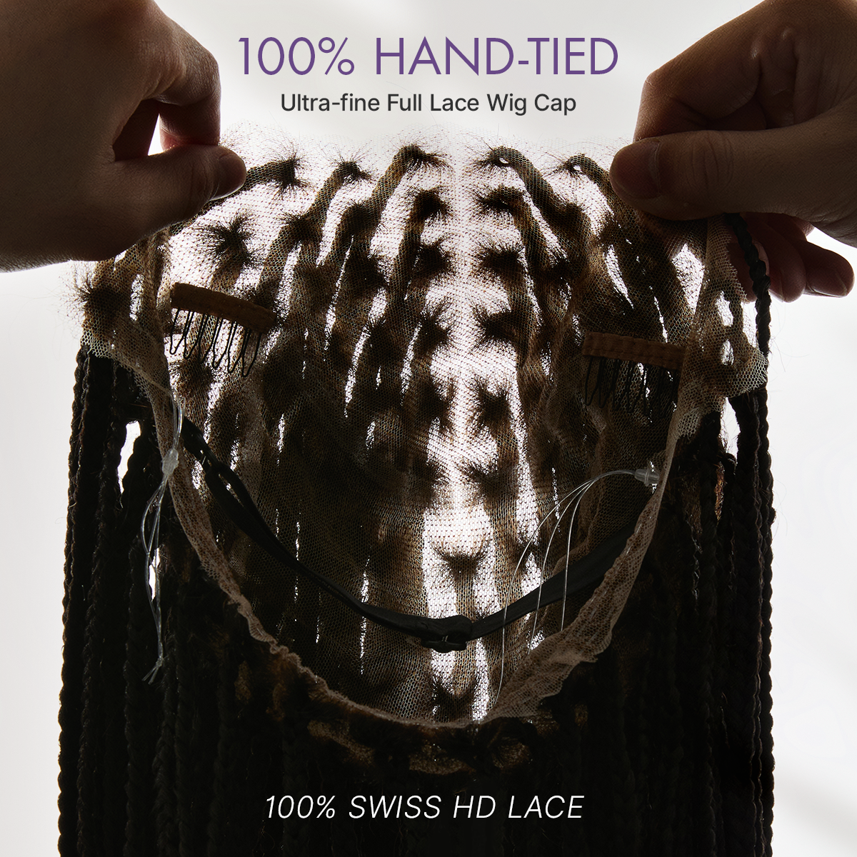 Luvme Hair OwnScalp™ lightweight box braid wig with real scalp look, lace knotless style, full HD finish, and drawstring cap.